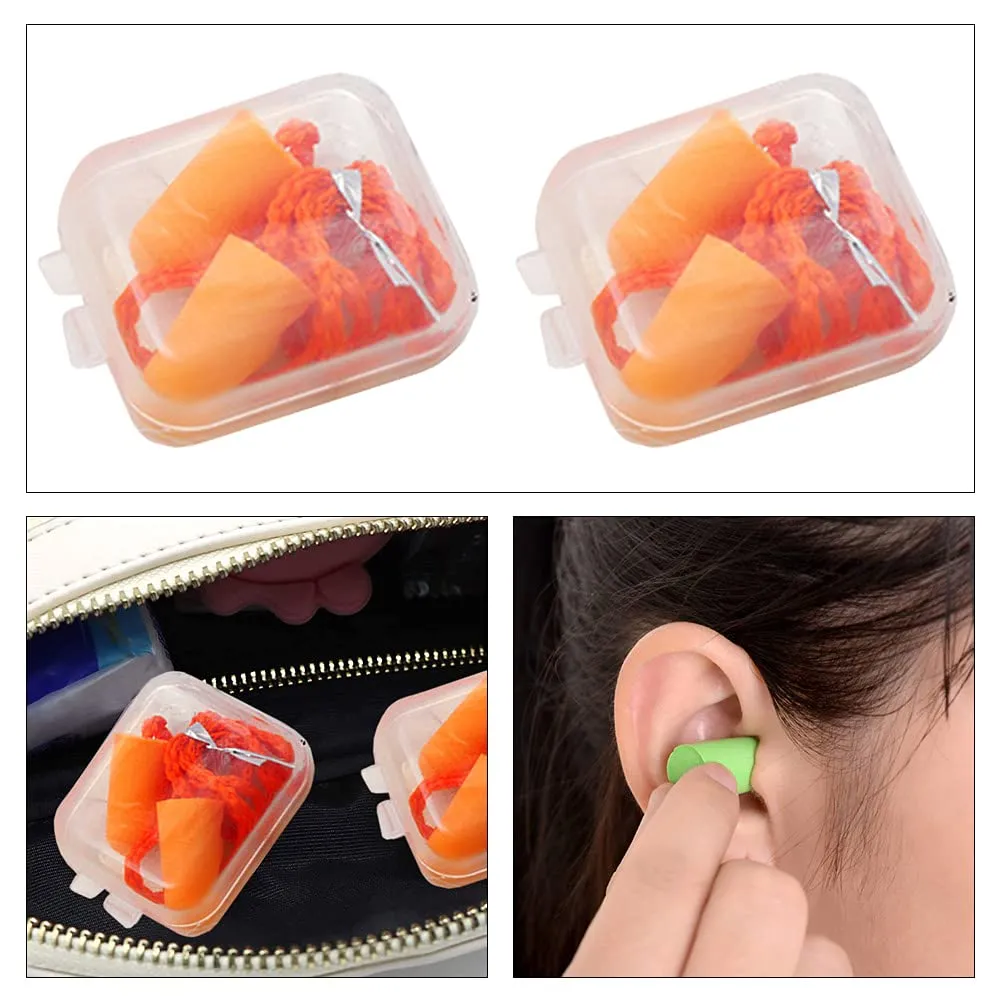 10 Box Noise Reduction Sponge Ear Plugs Foam Ear Plugs Sleeping Waterproof Noise Canceling Ear Plugs for Hearing Protection Sleeping Working