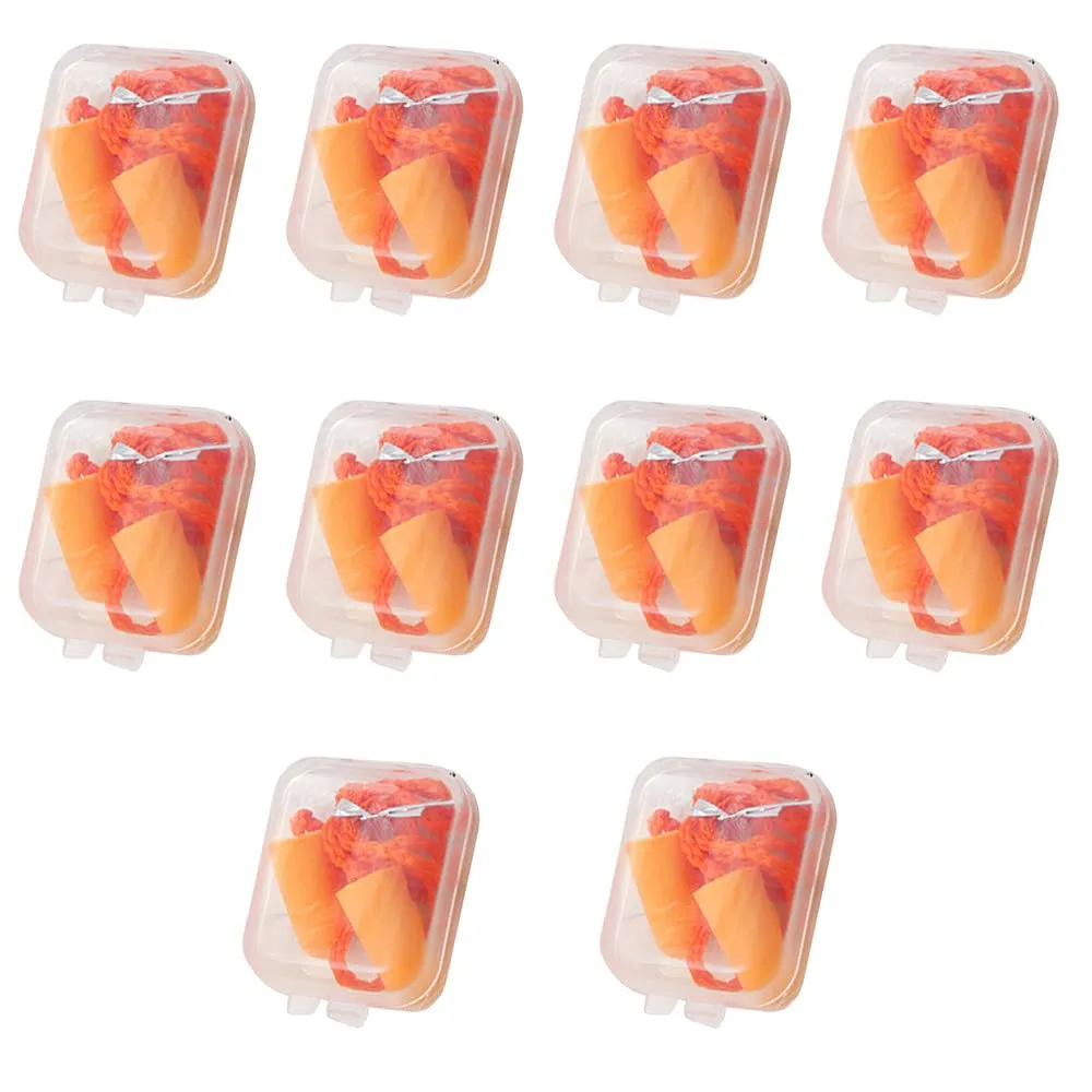 10 Box Noise Reduction Sponge Ear Plugs Foam Ear Plugs Sleeping Waterproof Noise Canceling Ear Plugs for Hearing Protection Sleeping Working