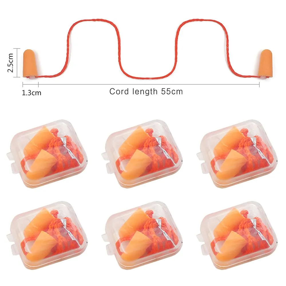 10 Box Noise Reduction Sponge Ear Plugs Foam Ear Plugs Sleeping Waterproof Noise Canceling Ear Plugs for Hearing Protection Sleeping Working