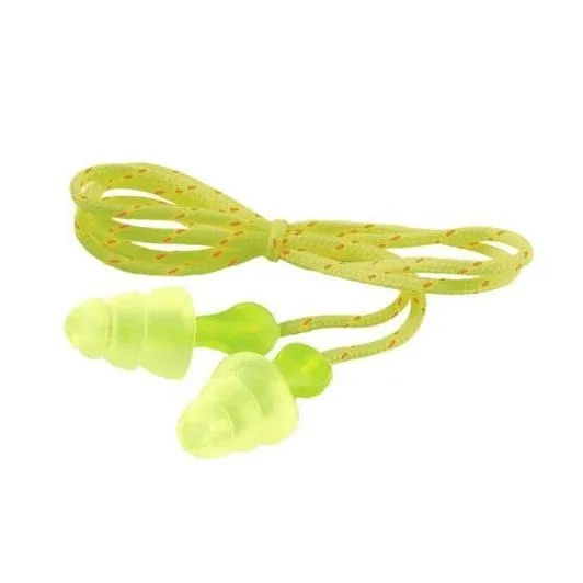 3M Tri-Flange Reuasbale Earplugs P3001, Cloth Cord NRR (Noise Reduction Rating) 26 Decibels