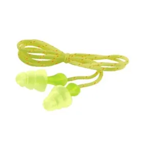 3M Tri-Flange Reuasbale Earplugs P3001, Cloth Cord NRR (Noise Reduction Rating) 26 Decibels