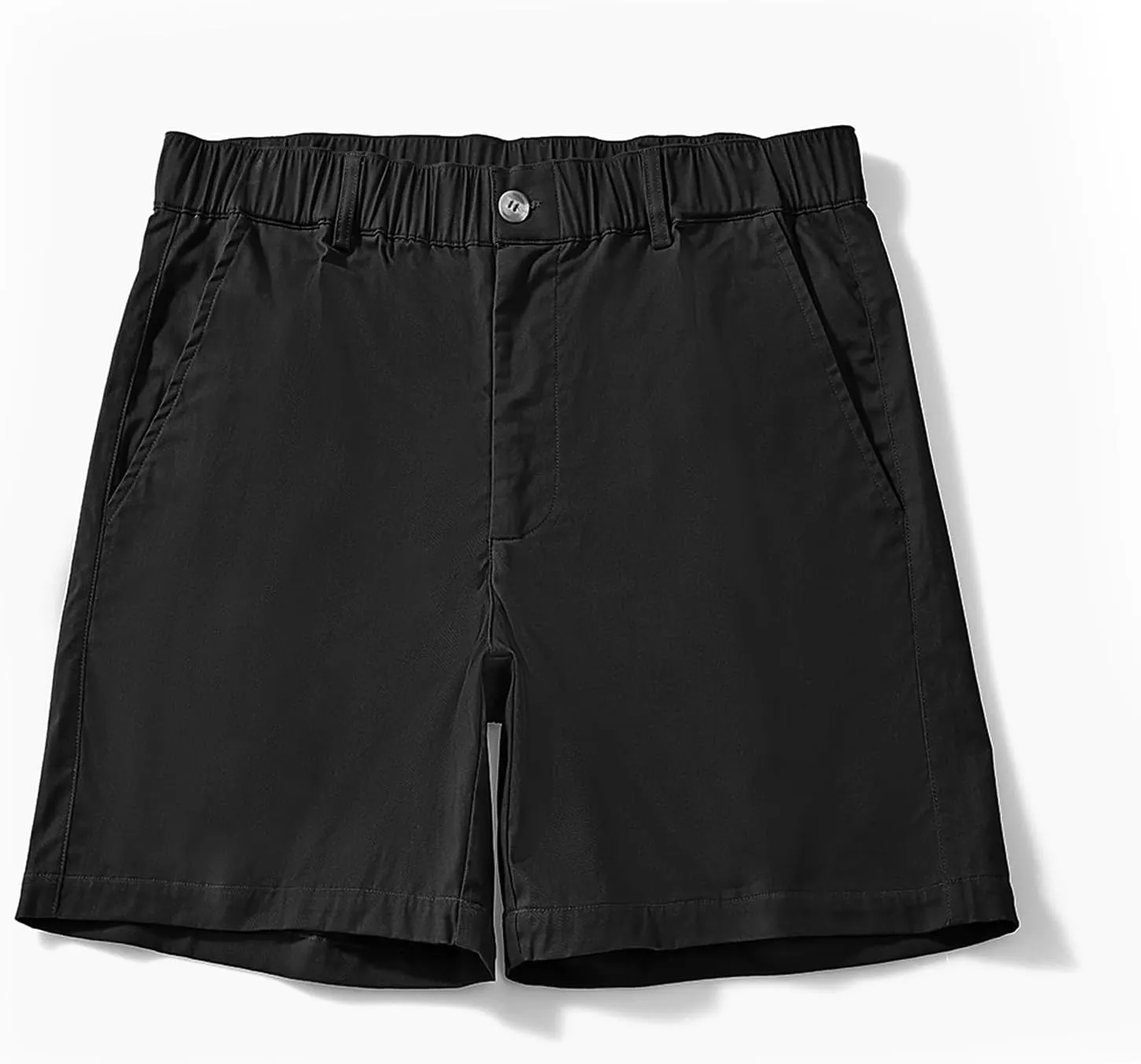 AIMPACT Mens Casual Cotton Shorts Classic Fit Elastic Waistband Casual Shorts 5.5 Inch Inseam with Pockets