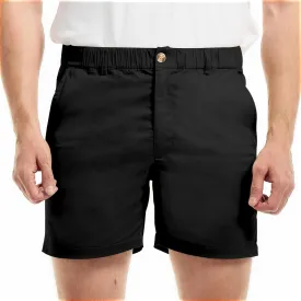 AIMPACT Mens Casual Cotton Shorts Classic Fit Elastic Waistband Casual Shorts 5.5 Inch Inseam with Pockets