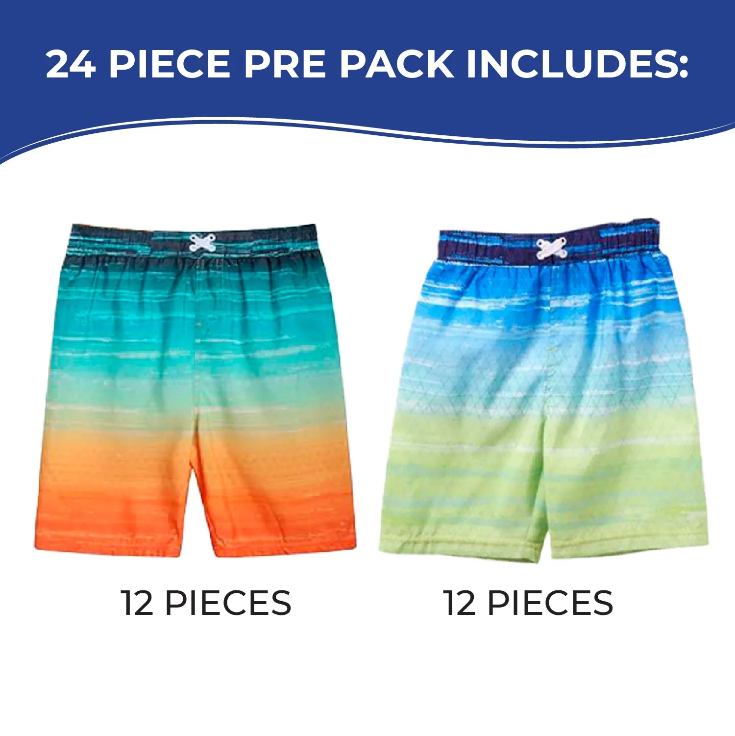 BI-A227 - Wholesale Infant Boy's Gradient Swim Trunks