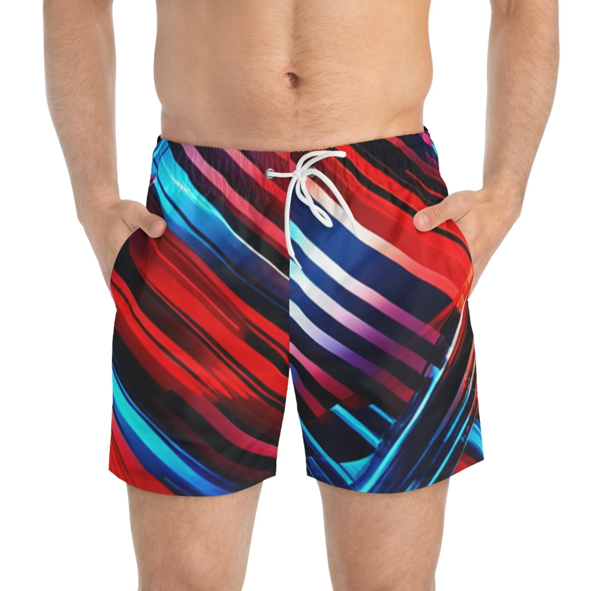 BlurRed Swim Trunks