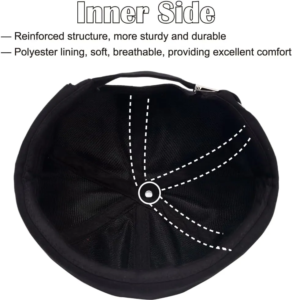 Brimless Hats for Men Brimless Caps, Rolled Cuff Retro Docker Hat for Womens with Adjustable Beanie Hat
