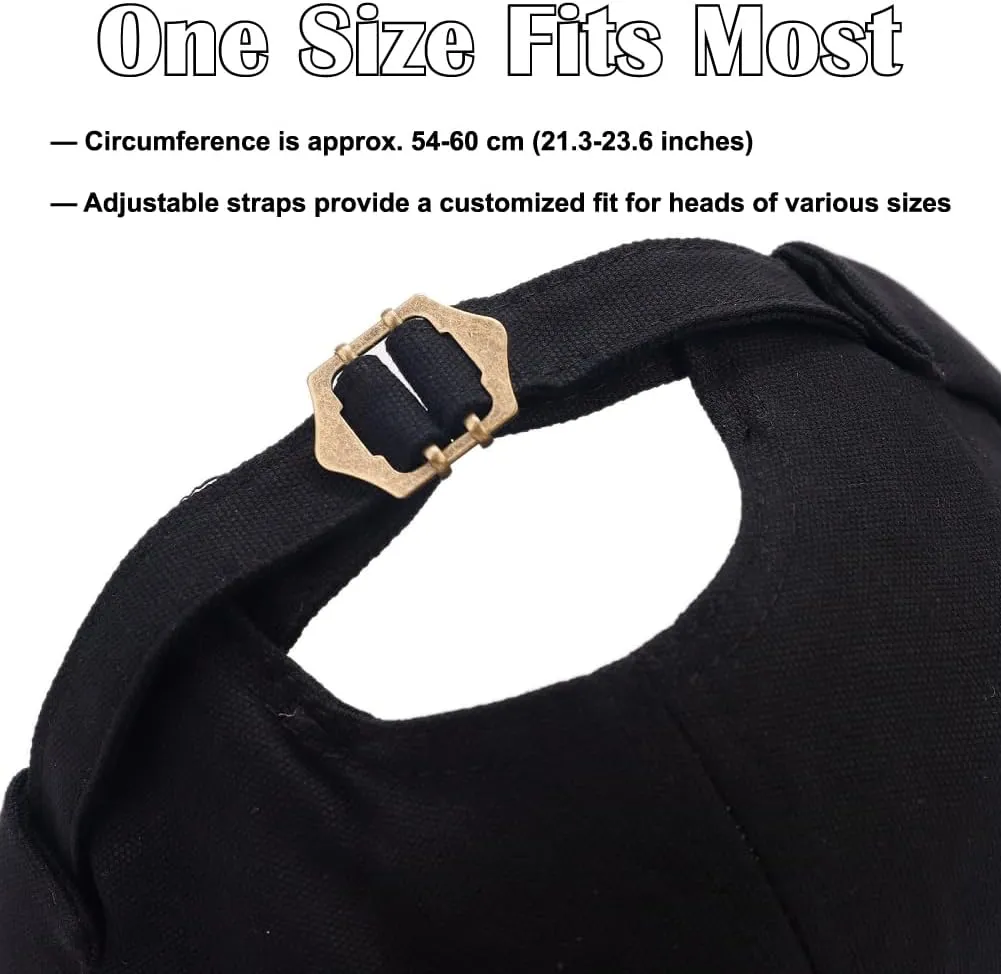 Brimless Hats for Men Brimless Caps, Rolled Cuff Retro Docker Hat for Womens with Adjustable Beanie Hat