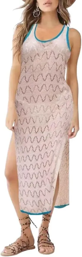 Bsubseach Women Crochet Swimsuit Cover Up Sleeveless Hollow Out Long Swim Coverup Beach Dress