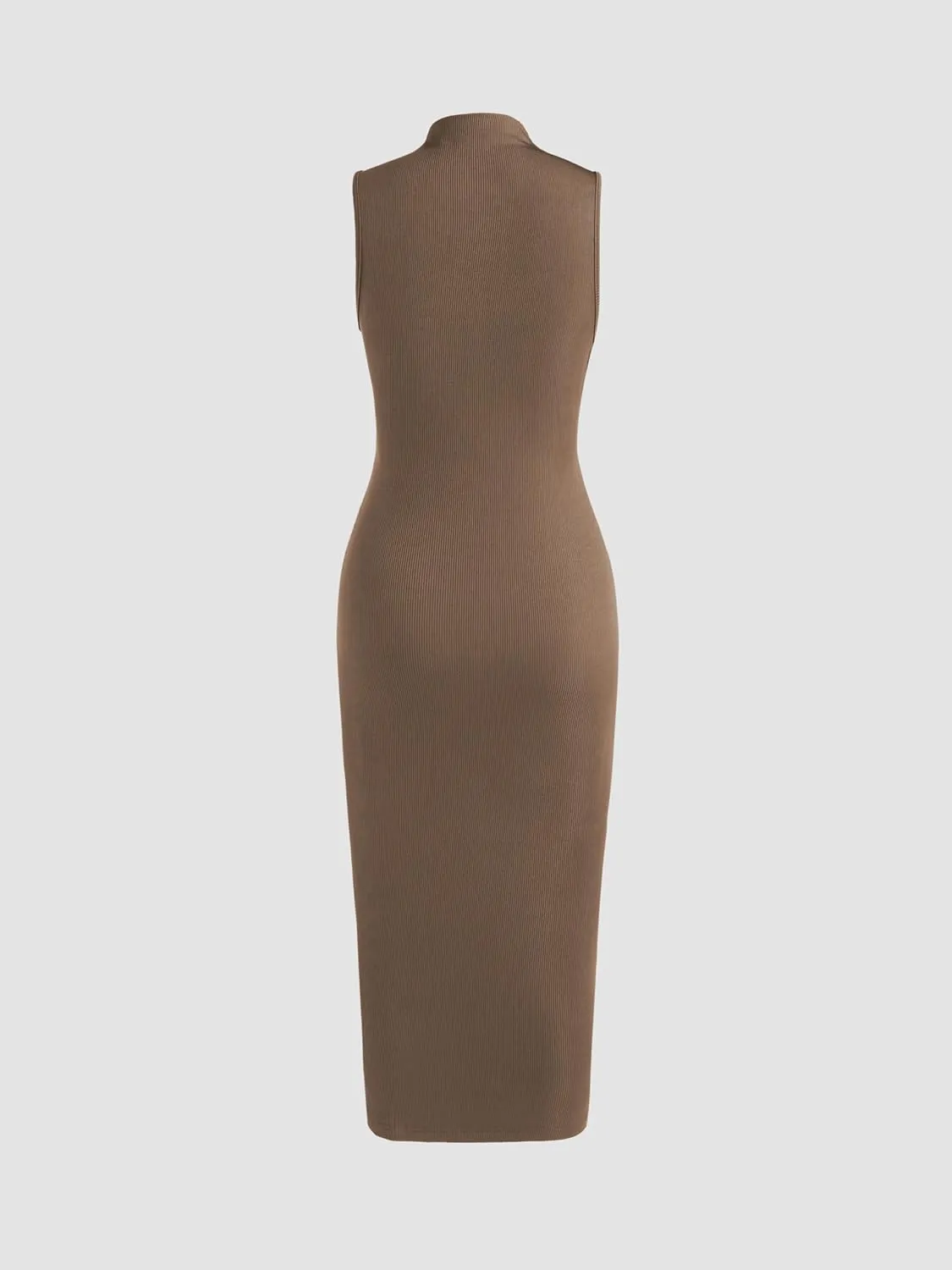 CIDER Work Dresses for Women High Neck Sleeveless Bodycon Ruched Cocktail Party Midi Dresses