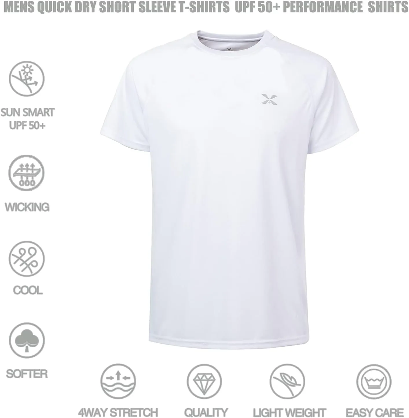 Corna Men's Short Sleeve T-Shirts, Lightweight Men's Workout Shirt, UPF 50  Sun Protection Athletic Dry Fit Shirts for Men