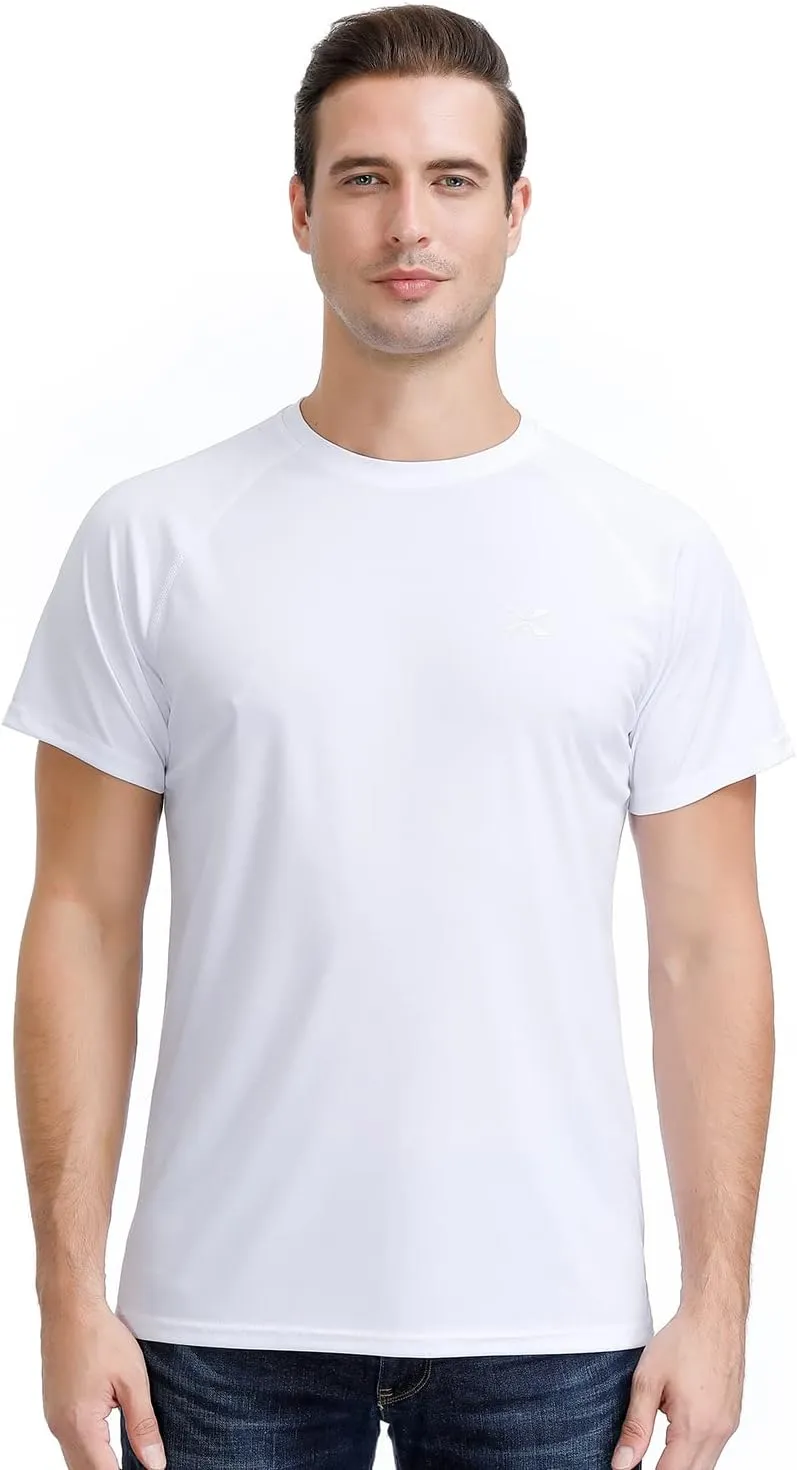 Corna Men's Short Sleeve T-Shirts, Lightweight Men's Workout Shirt, UPF 50  Sun Protection Athletic Dry Fit Shirts for Men