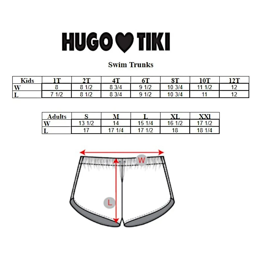Crab Blue Swim Trunks by Hugo Loves Tiki *LAST PIECE 6T*