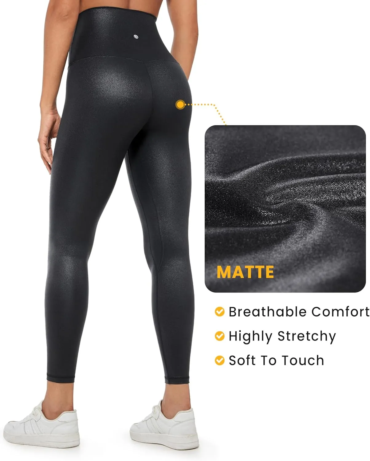 CRZ YOGA Super High Waisted Butterluxe Yoga Pants 25 Inches - Buttery Soft Workout Leggings for Women Over Belly