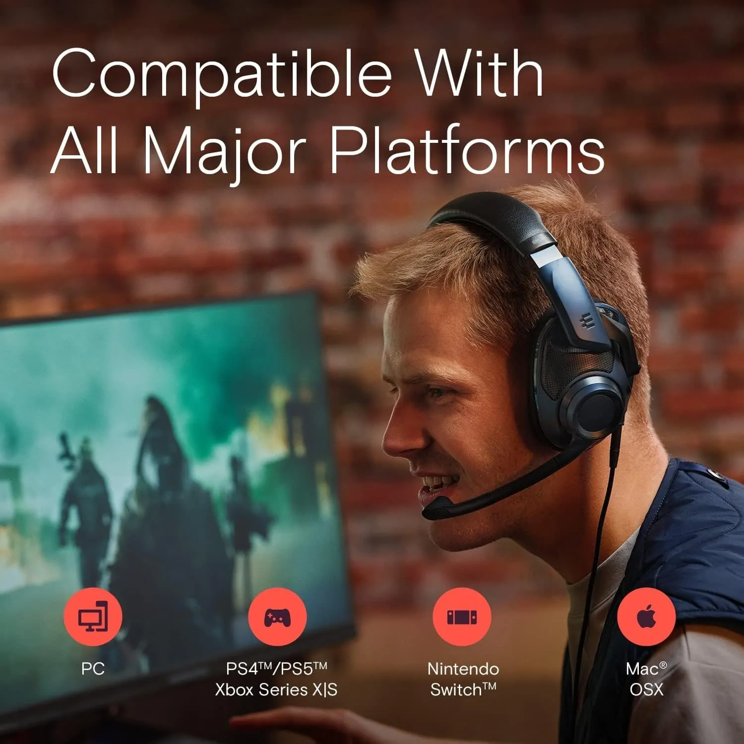 EPOS H6Pro - Open Acoustic Gaming Headset with Mic - Lightweight Headband - Comfortable & Durable Design - Xbox Headset - PS4 Headset - PS5 Headset - PC/Windows Headset - Gaming Accessories (Green)