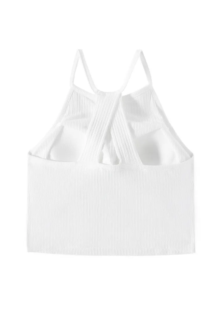 Faitha Padded Ribbed Cotton Cami