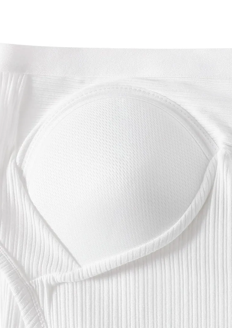 Faitha Padded Ribbed Cotton Cami