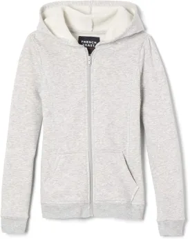French Toast Girls' Zip Front Fleece Hoodie