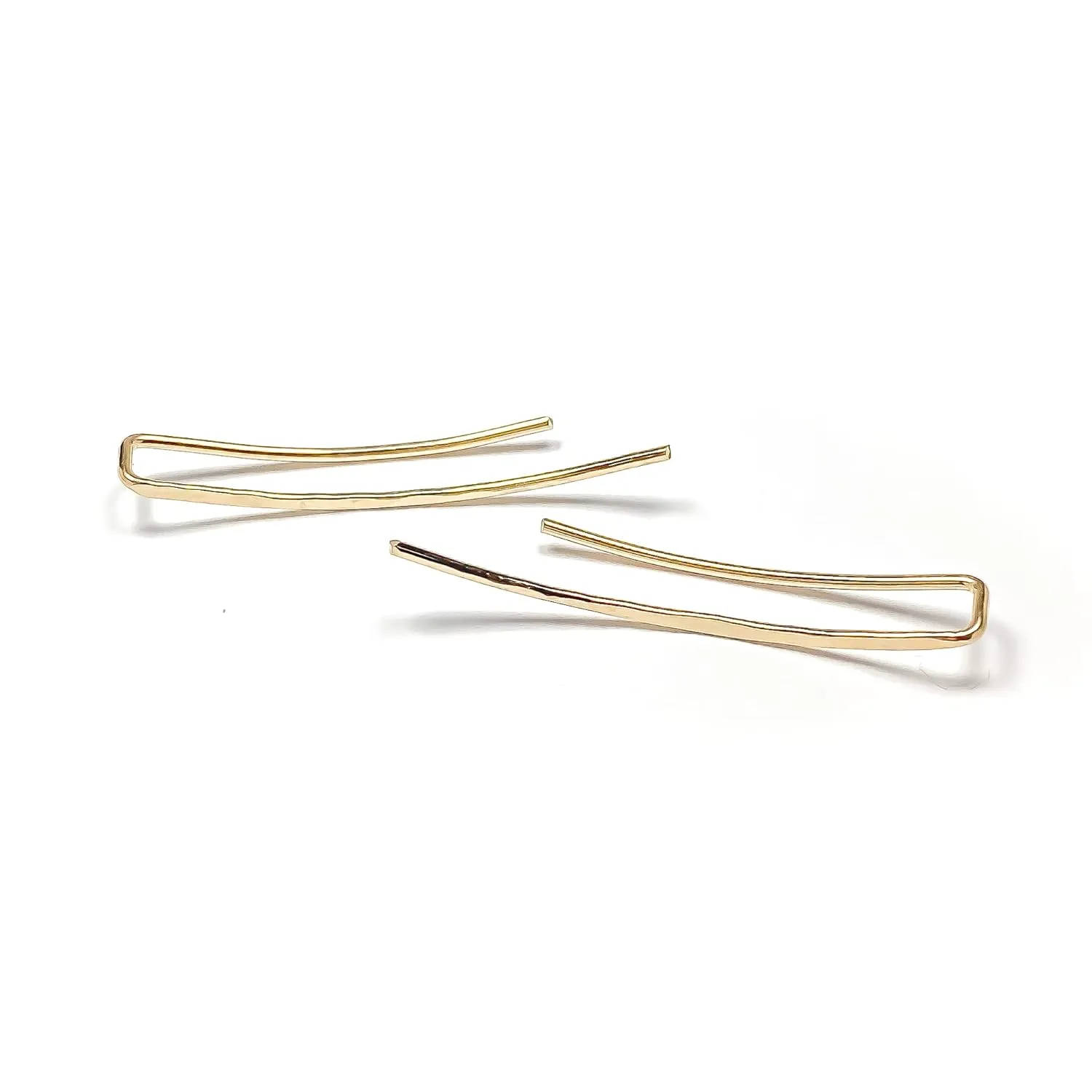 Gold Ear Climber, Dainty Ear Crawler, Ear Cuff, Gold Filled Earrings, Minimalist Earrings, Ear Climbers, Gold Earrings (Long, 14K Gold Filled)