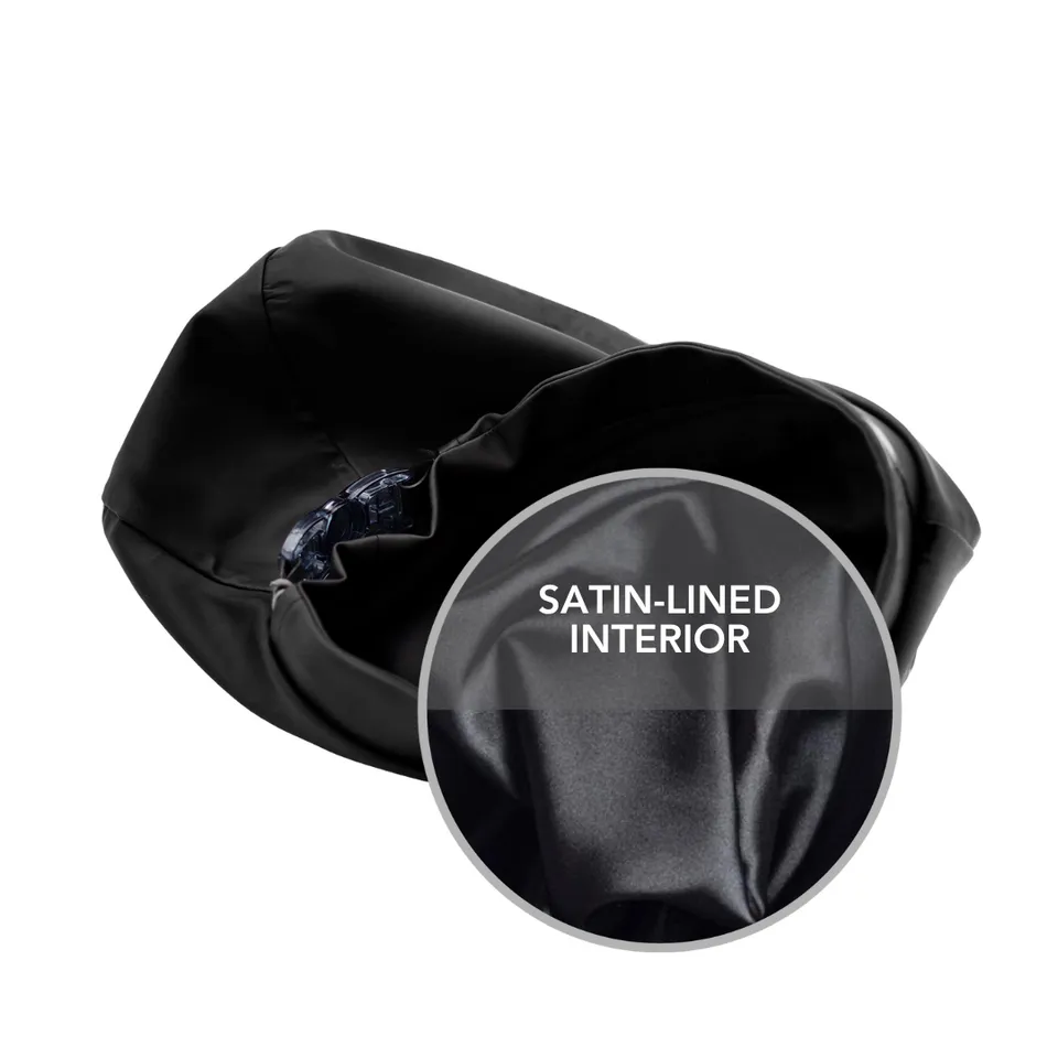 Hairbrella Satin-Lined Waterproof Adjustable Swim Cap - Black