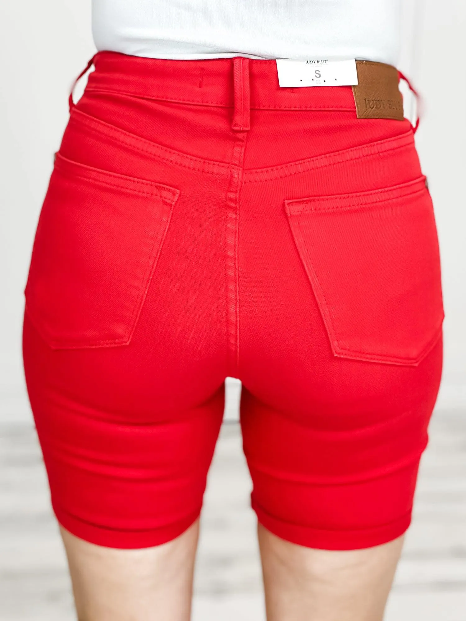 JUDY BLUE - LOVE Tummy Control Shorts