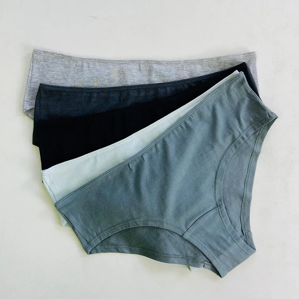Ladies 5 pack Mid Rise Hipster Cotton Briefs Panty