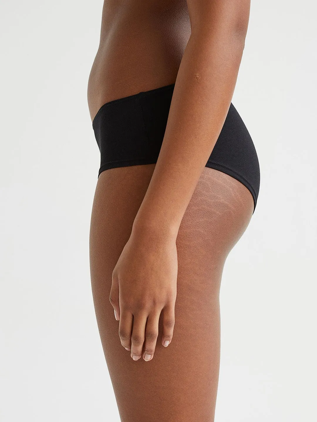 Ladies 5 pack Mid Rise Hipster Cotton Briefs Panty
