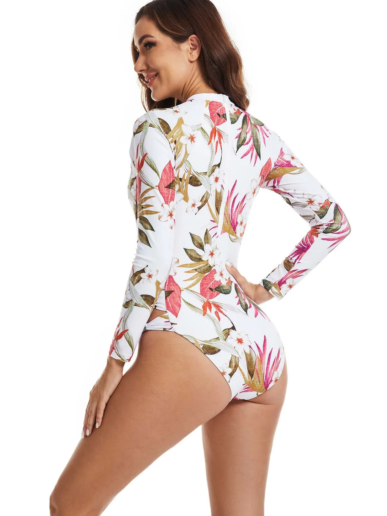 Long sleeve sun protection one piece swimsuit UPF50  Rash Guard