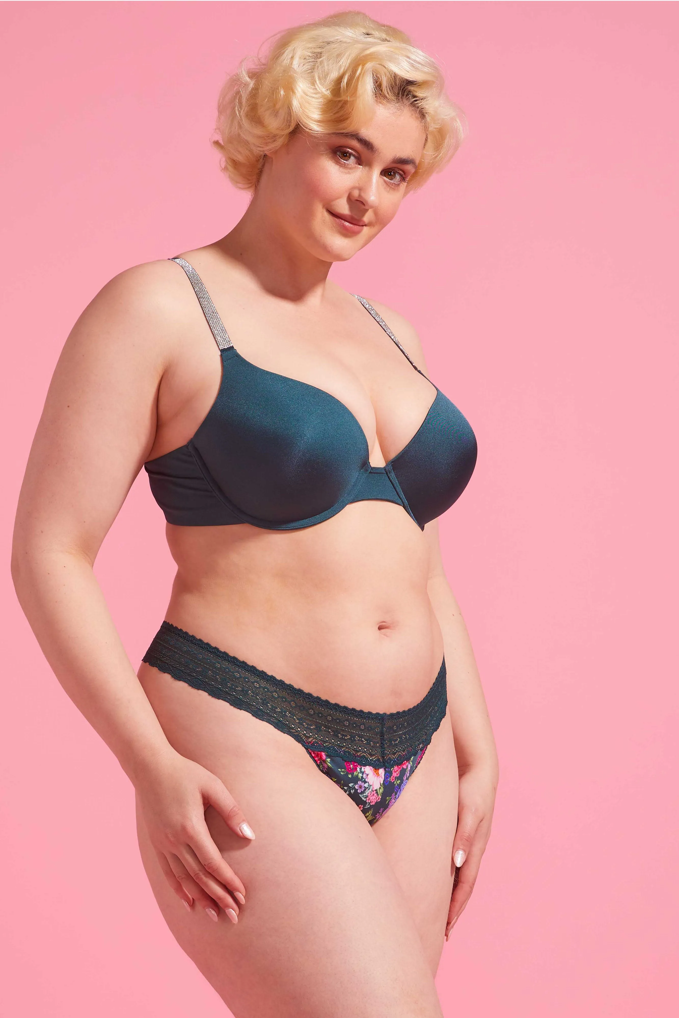 Luxe Microfibre G-string Emerald Floral