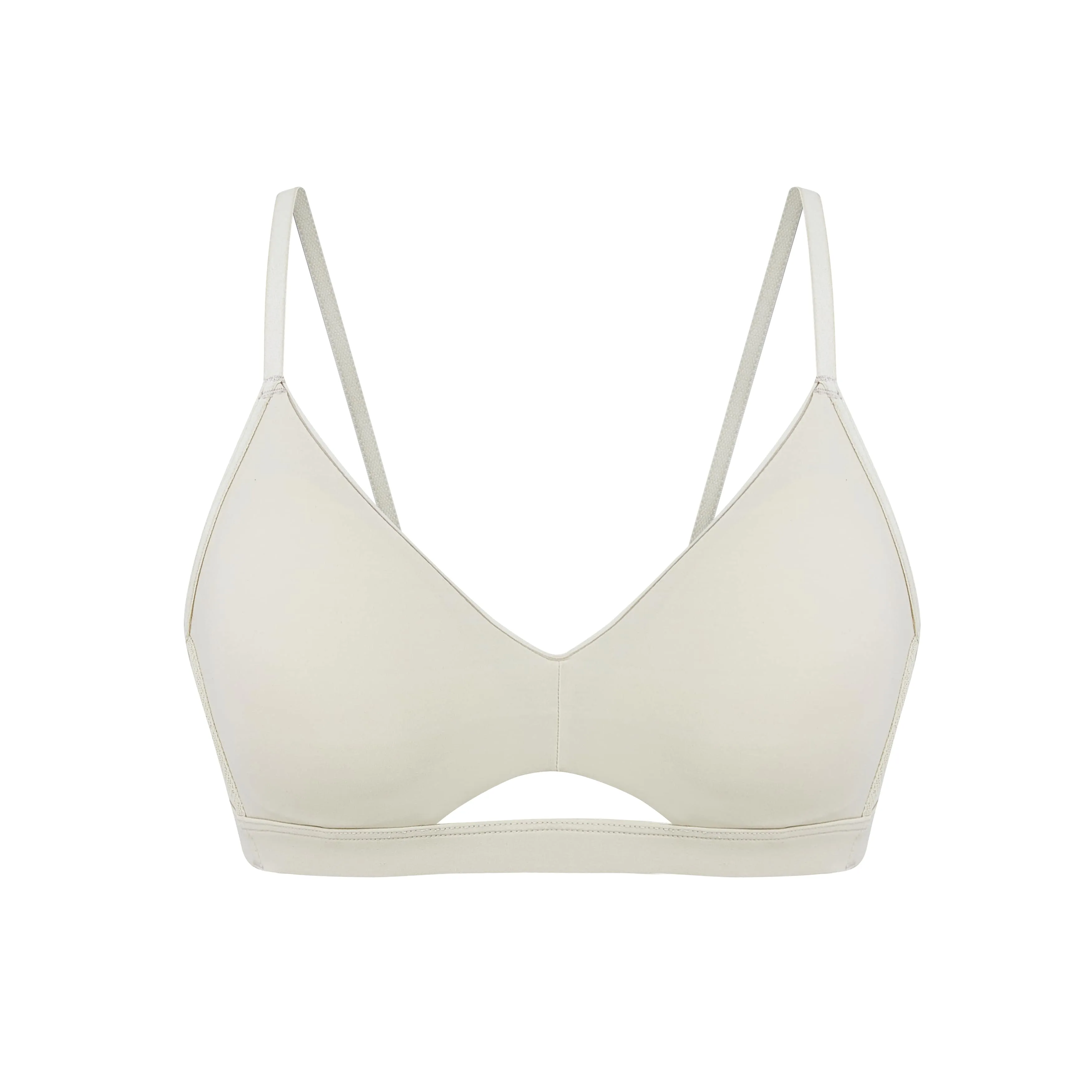 Nude Tulle Triangle Bra