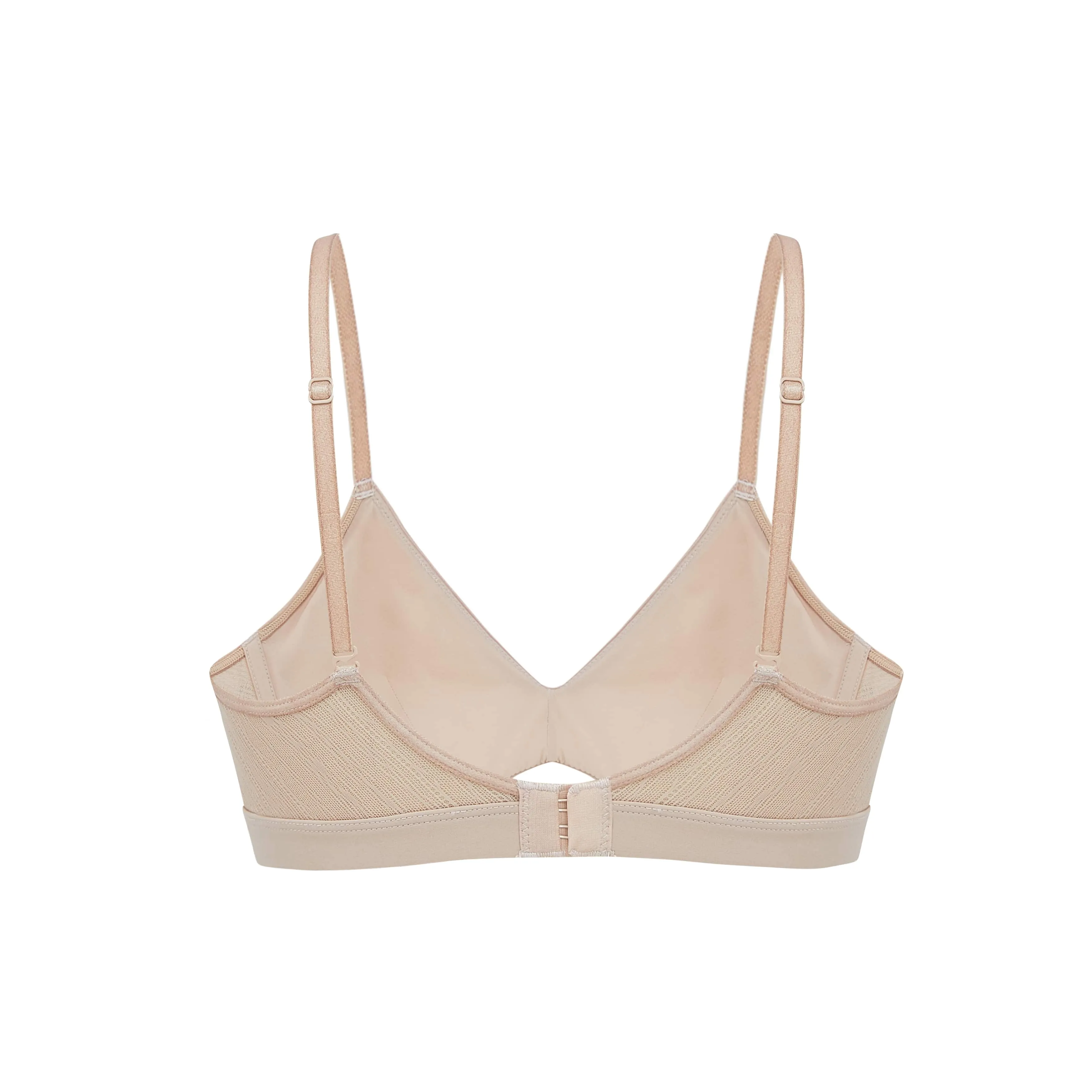 Nude Tulle Triangle Bra