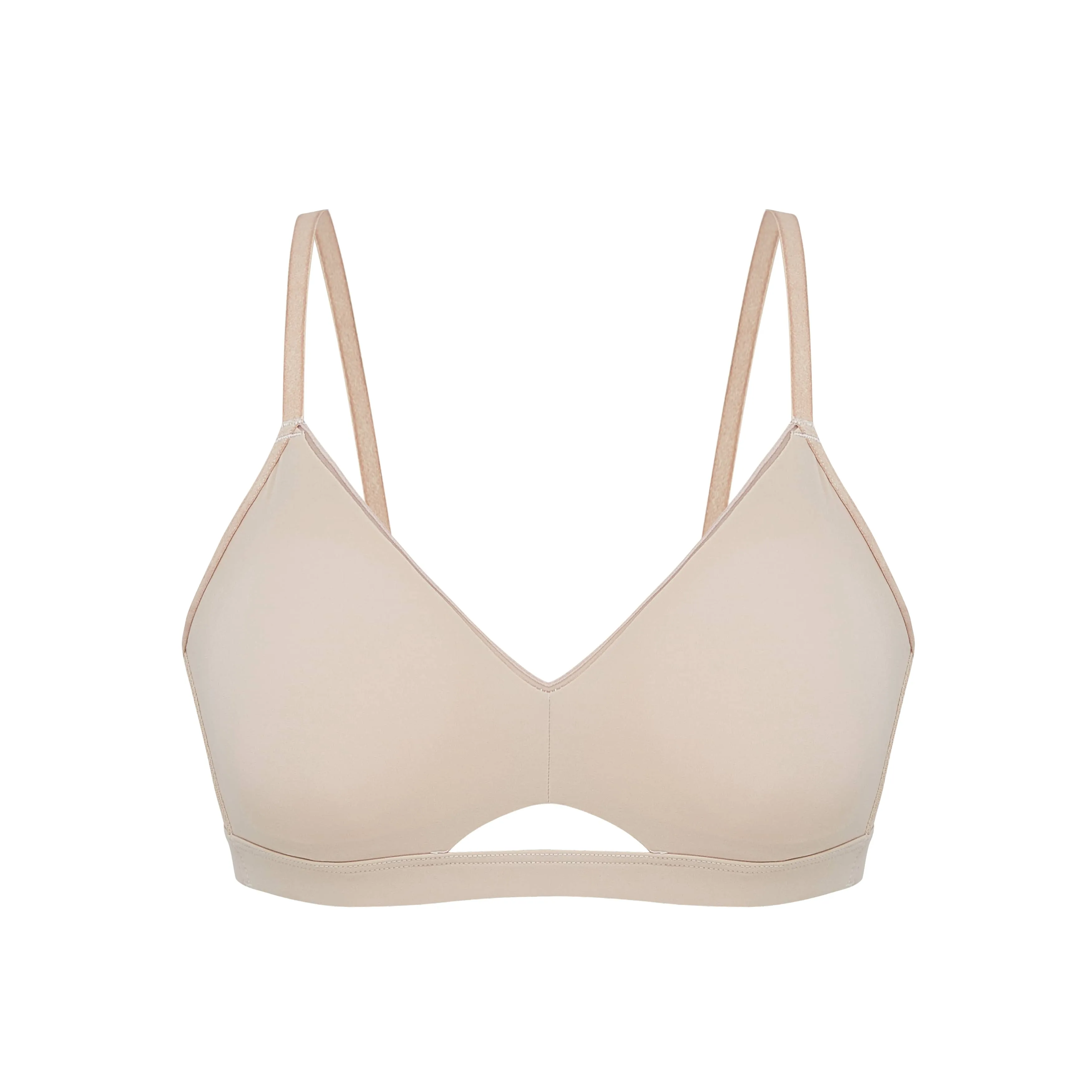 Nude Tulle Triangle Bra