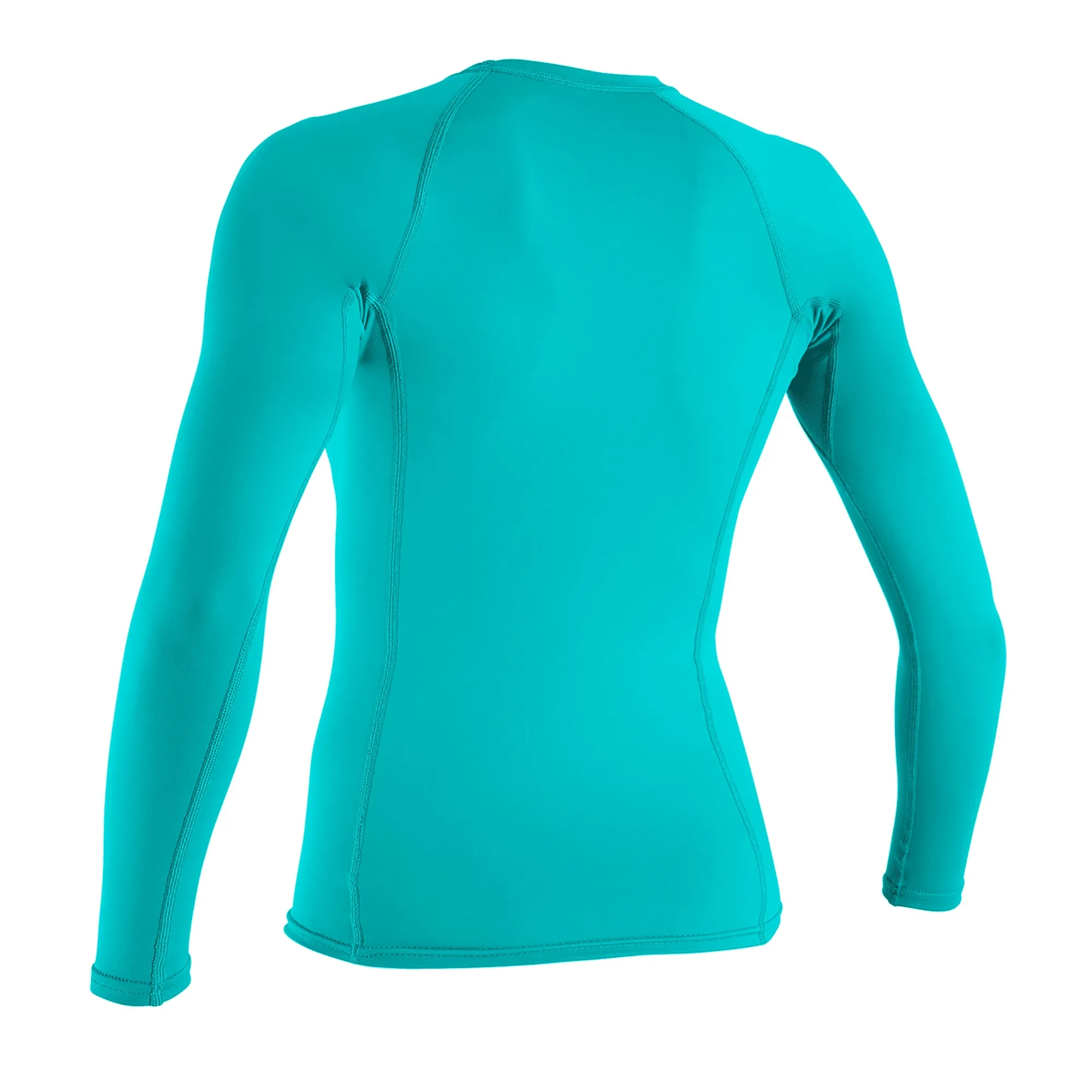 O'Neill Women's Basic Skins Long Sleeve Rash Guard - Light Aqua - 3549