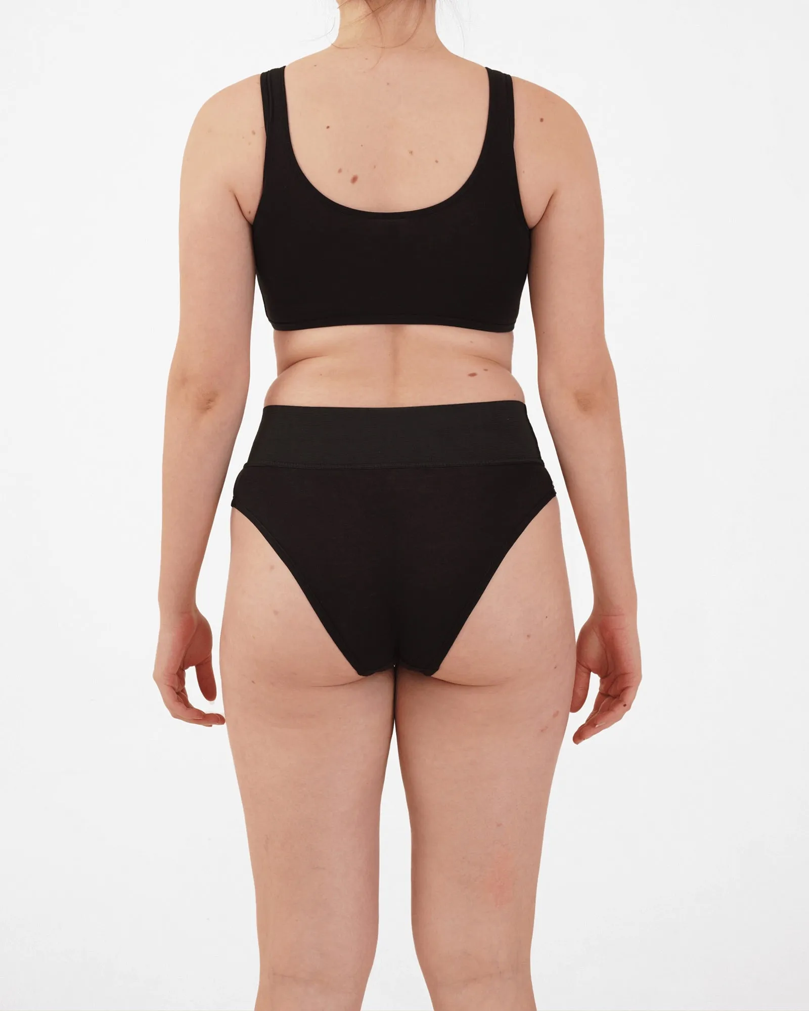 Organic Cotton Hipster Briefs- (Pack of 2), Black