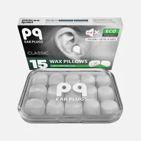 PQ Wax Ear Plugs, Classic, 15 Wax Pillows