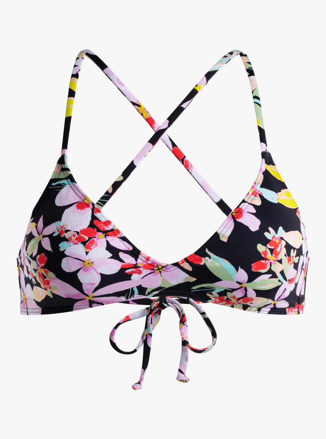 Printed Beach Classics Athletic Triangle Bikini Top - Anthracite New Life