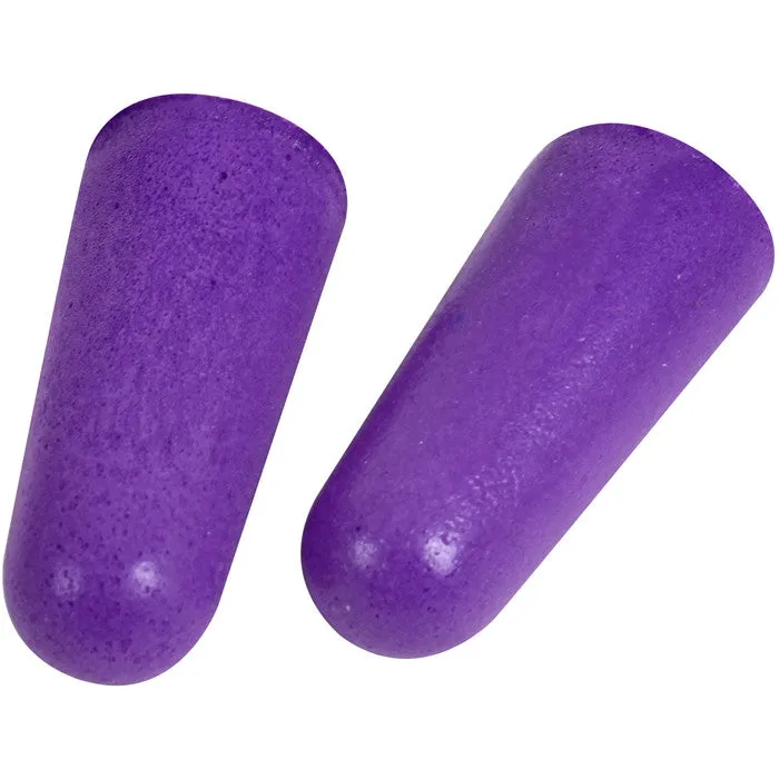 Purple Non-Corded Soft-Foam Tactical Earplugs 200 Pack