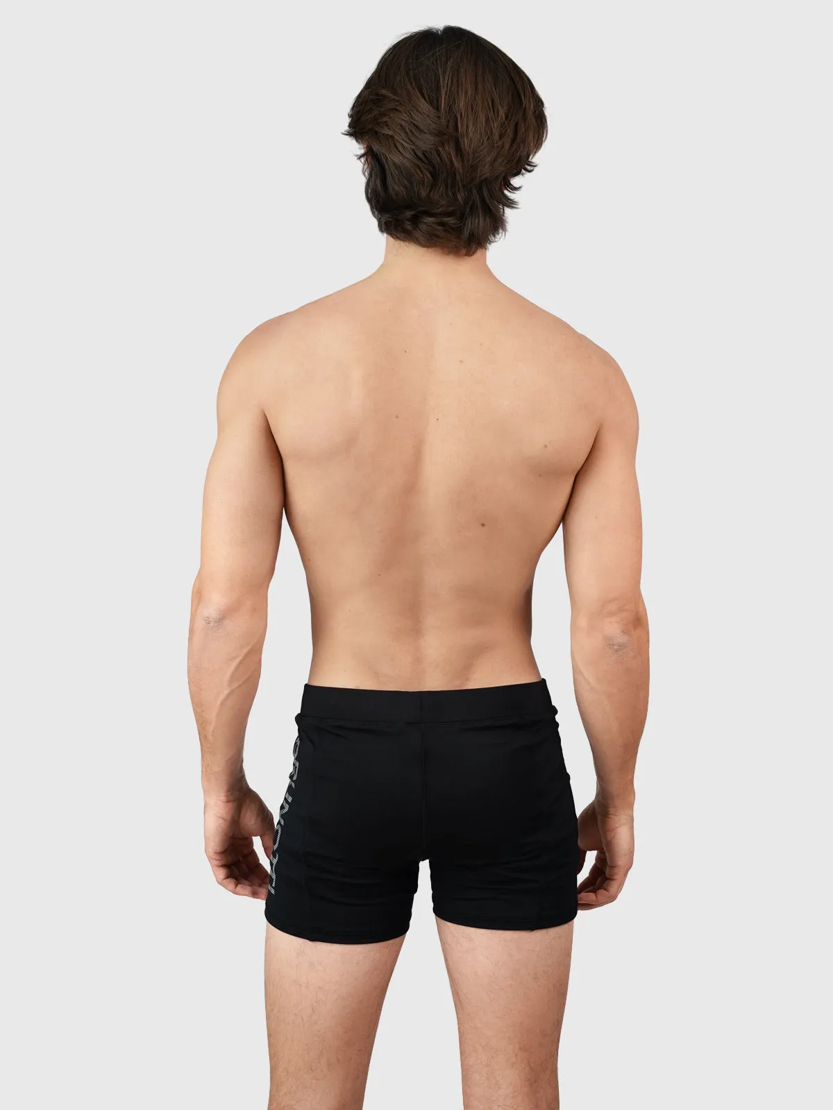 Samier-Logo Men Swim Trunks | Black