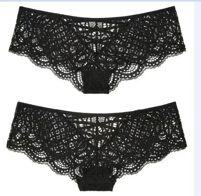 Sexy Ladies' Mid Waist Hollow Out Cotton Underwear