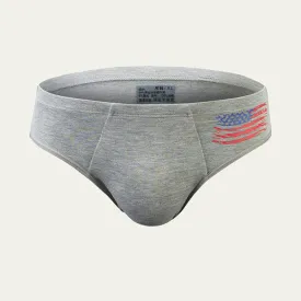 Sexy Printing Cotton Soft Breathable Sweat Absorbing U Convex Pouch Briefs for Men