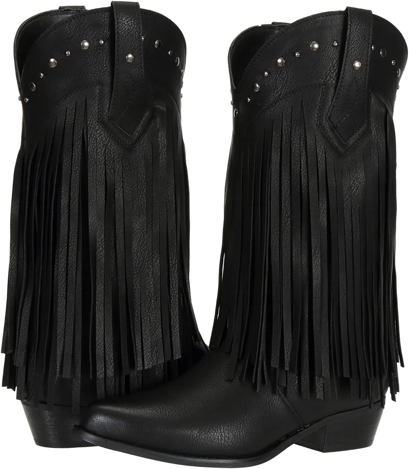 SheSole Women's Extra Wide Calf Fringe Boots Wide Width Western Cowgirl Cowboy Boots Plus Size Comfortable for Full Figures