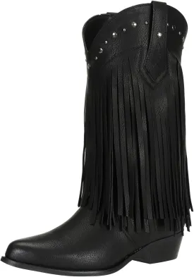 SheSole Women's Extra Wide Calf Fringe Boots Wide Width Western Cowgirl Cowboy Boots Plus Size Comfortable for Full Figures