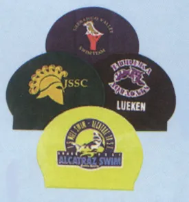 Shipley&#39;s Choice Swim Team_2018_Blue Silicone cap with white ?Shipley?s Choice Dolphins?