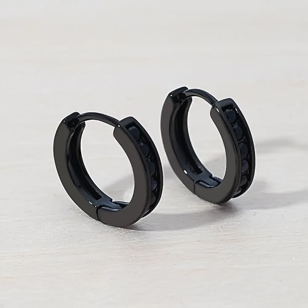 Tarsus Hypoallergenic Huggie Hoop Earrings for Men Women 18k Gold Plated Stainless Steel for Sensitive Ears Nickel Free Jewelry 12, 15mm
