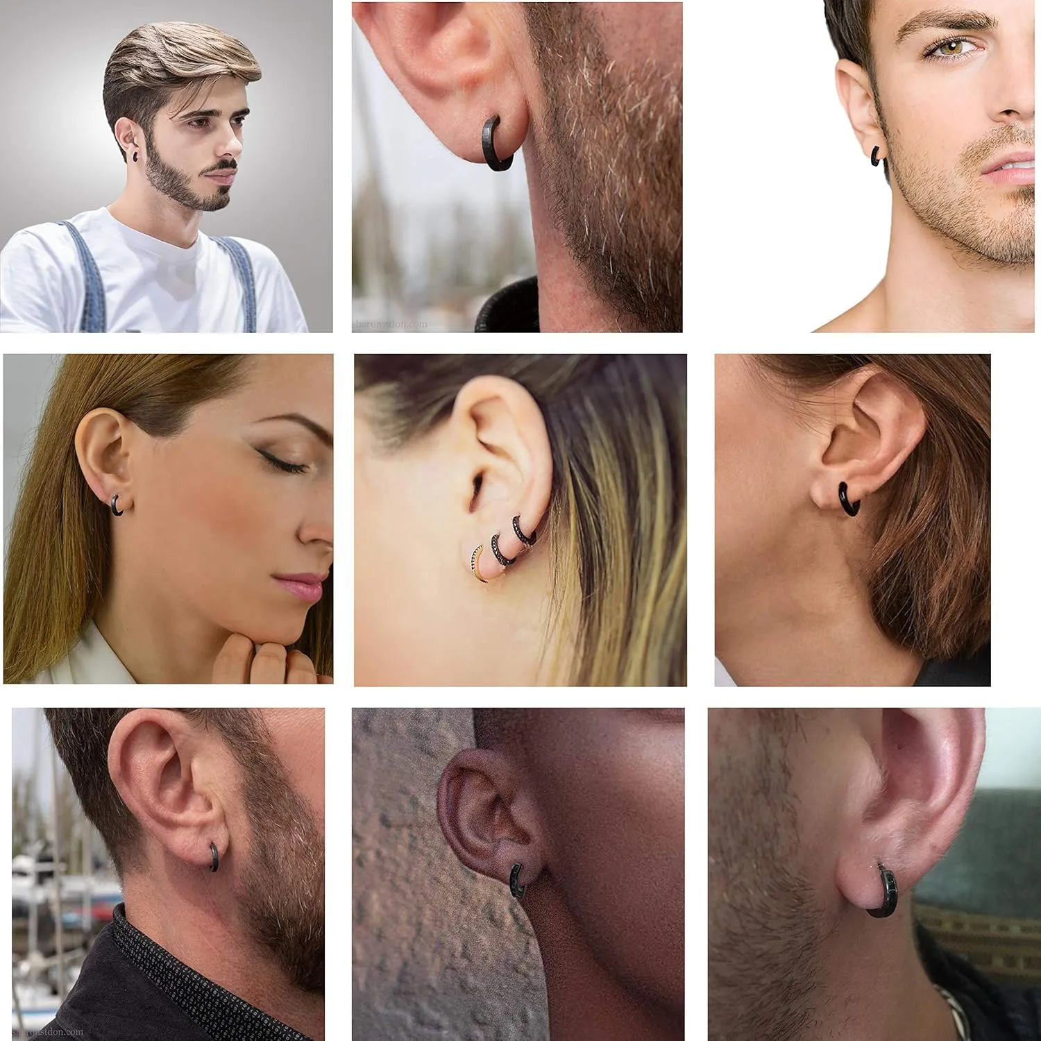 Tarsus Hypoallergenic Huggie Hoop Earrings for Men Women 18k Gold Plated Stainless Steel for Sensitive Ears Nickel Free Jewelry 12, 15mm