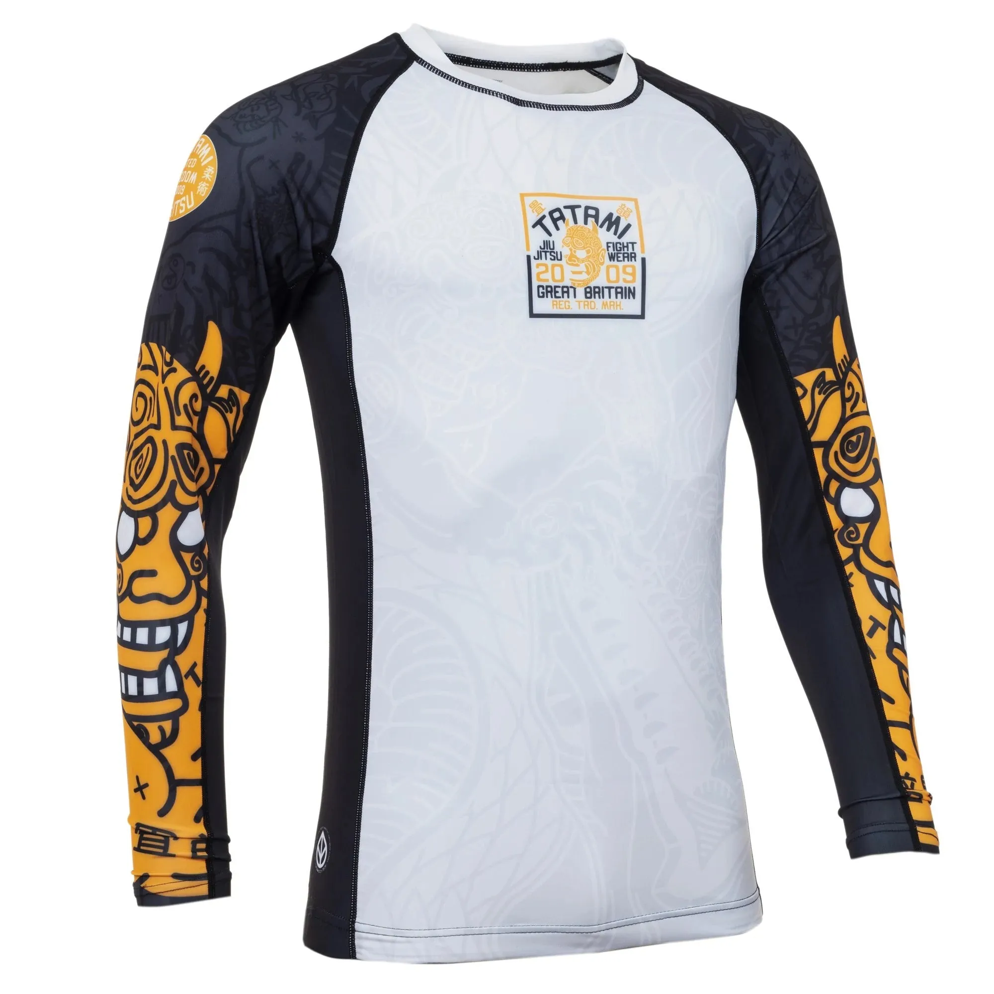 Tatami “Serpent” Long Sleeve Rash Guard - White/Orange