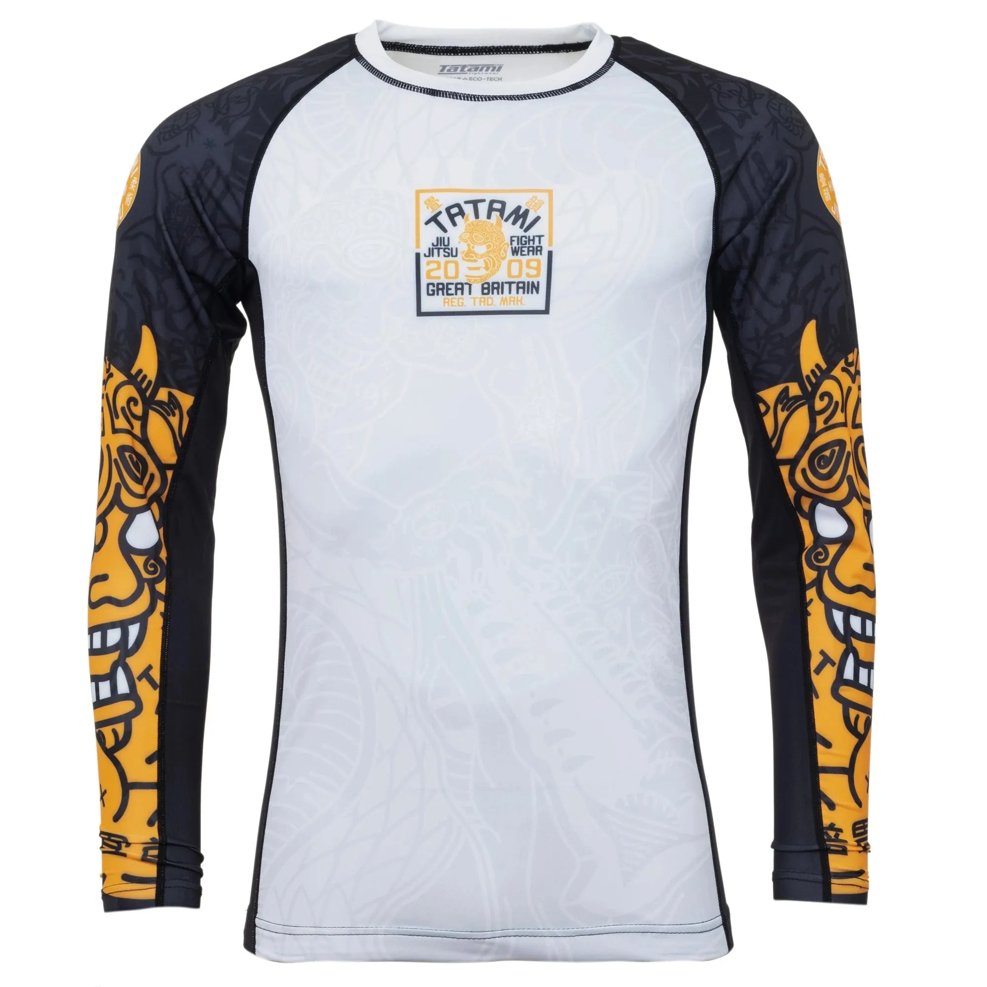Tatami “Serpent” Long Sleeve Rash Guard - White/Orange