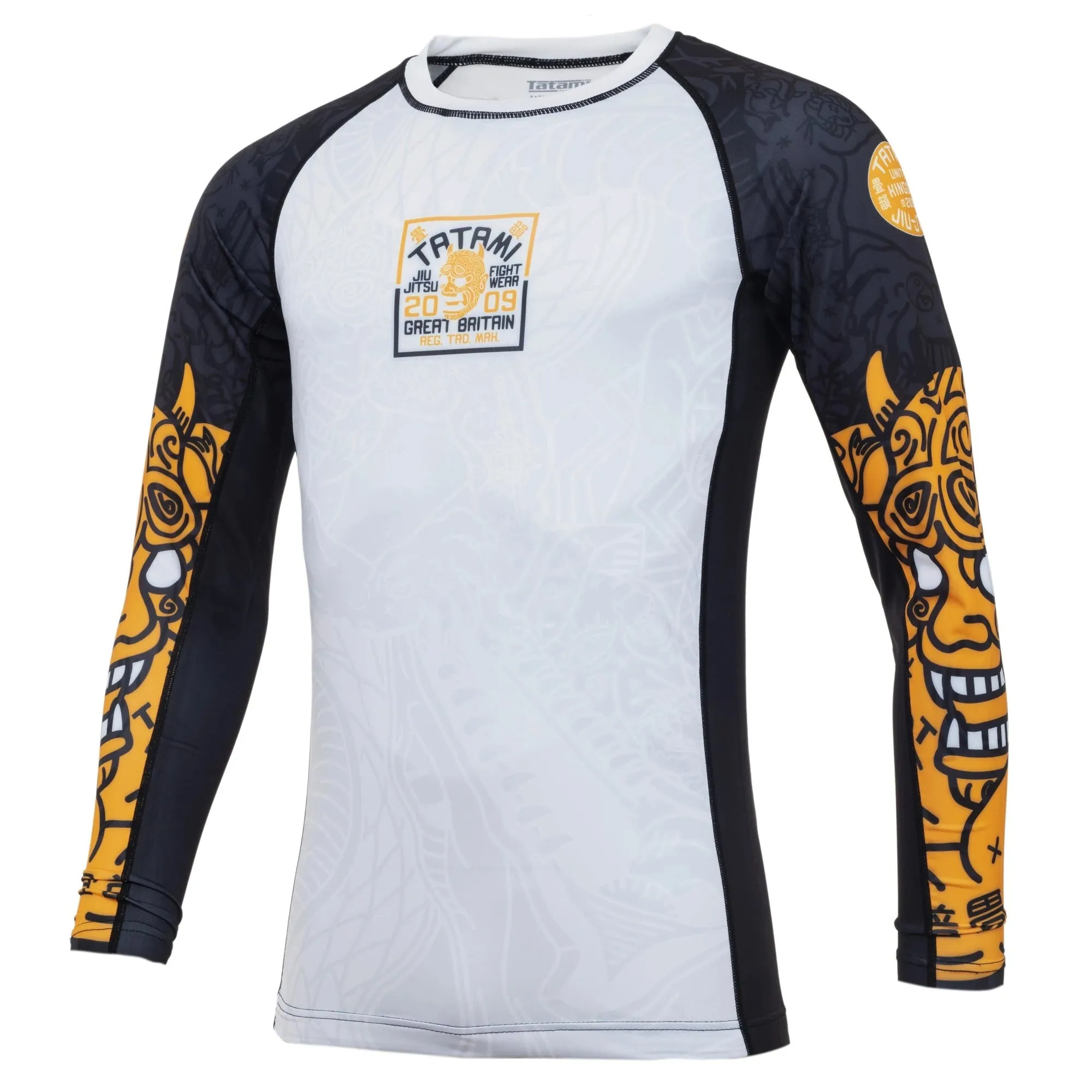 Tatami “Serpent” Long Sleeve Rash Guard - White/Orange