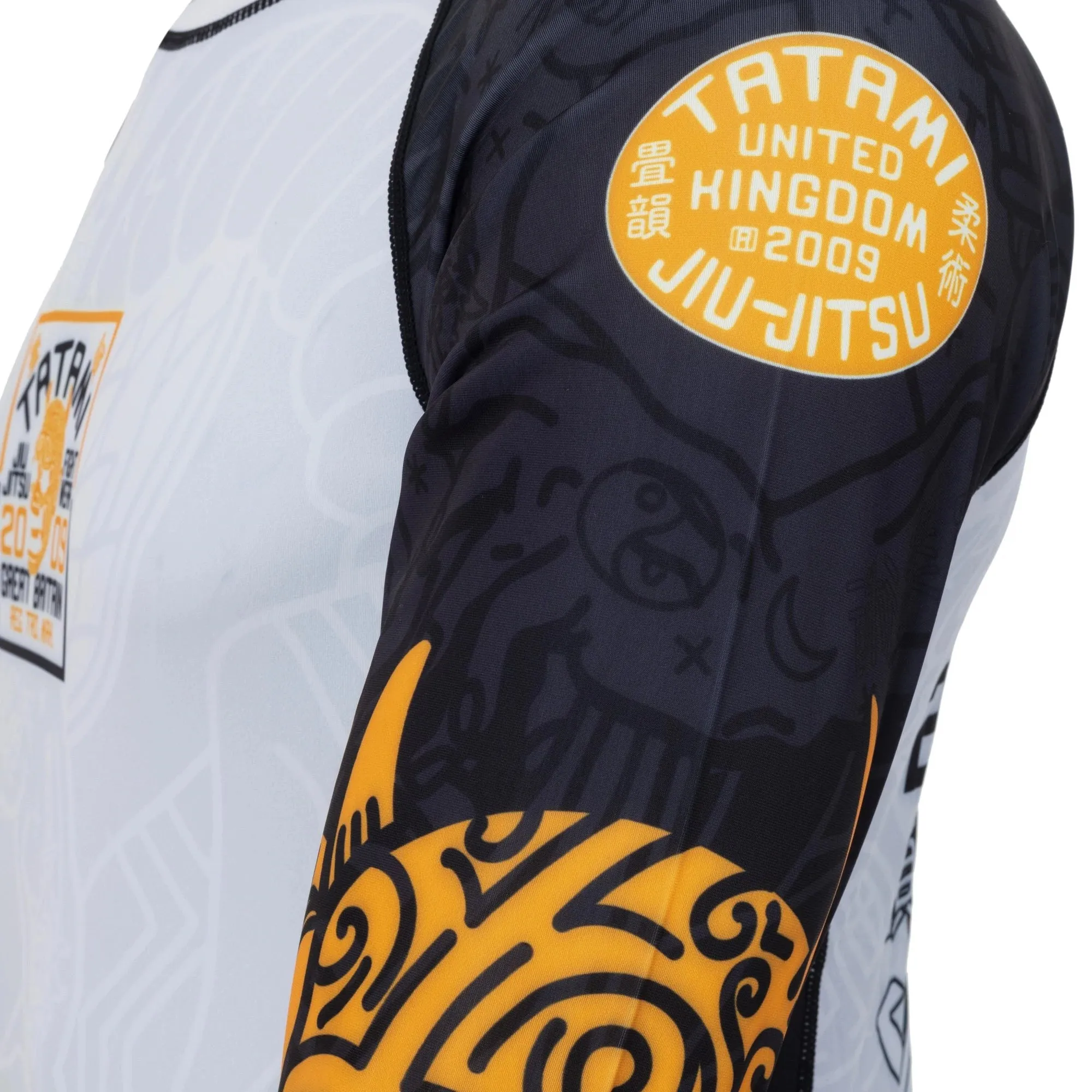 Tatami “Serpent” Long Sleeve Rash Guard - White/Orange