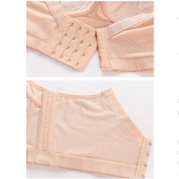 Wire-Free Deep V Lace Coverage Gather Bras