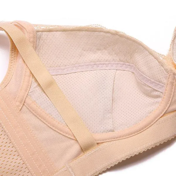 Wire-Free Deep V Lace Coverage Gather Bras